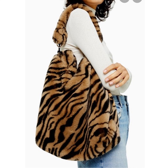 Topshop Handbags - Topshop Fern tiger print shoulder hobo bag purse